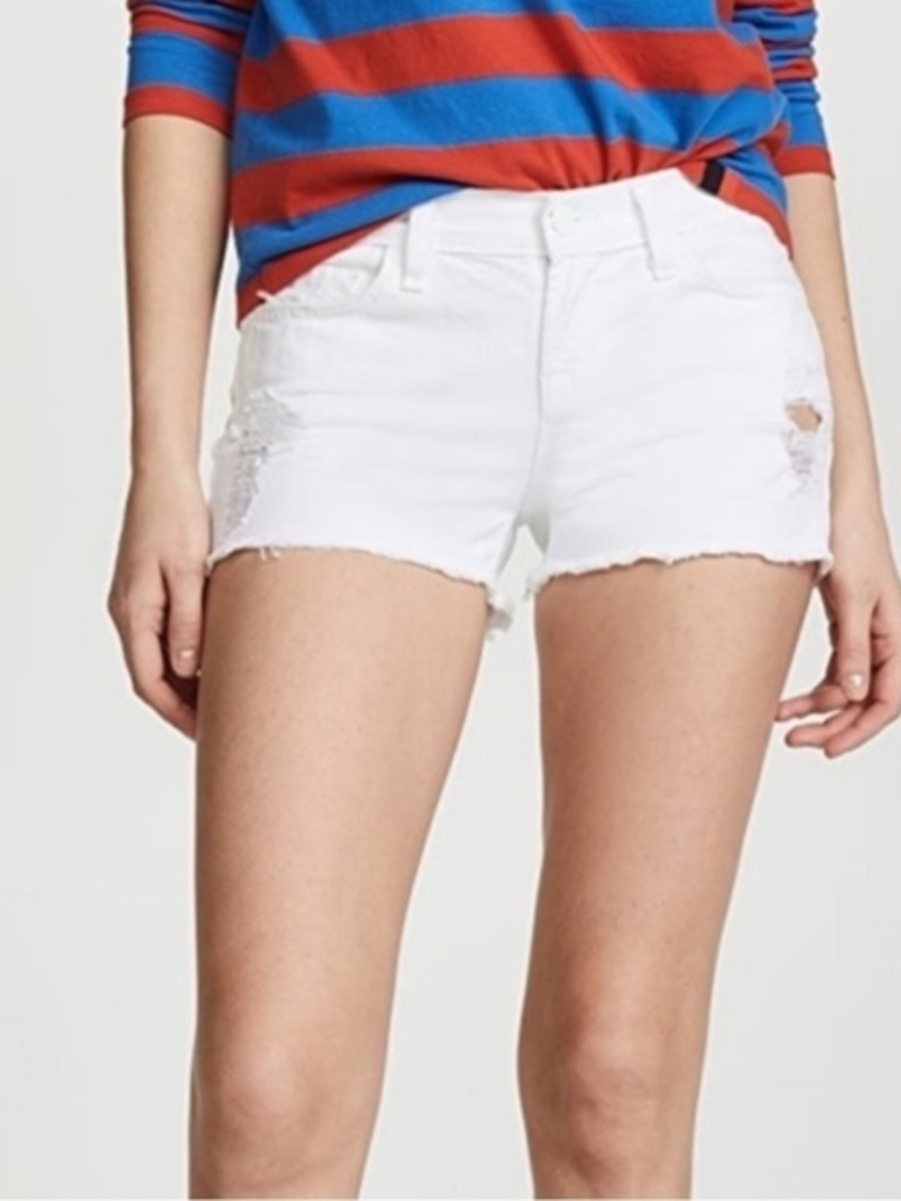 J Brand Cut-Off Short Low-Rise Vixen White Jean 26